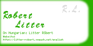 robert litter business card